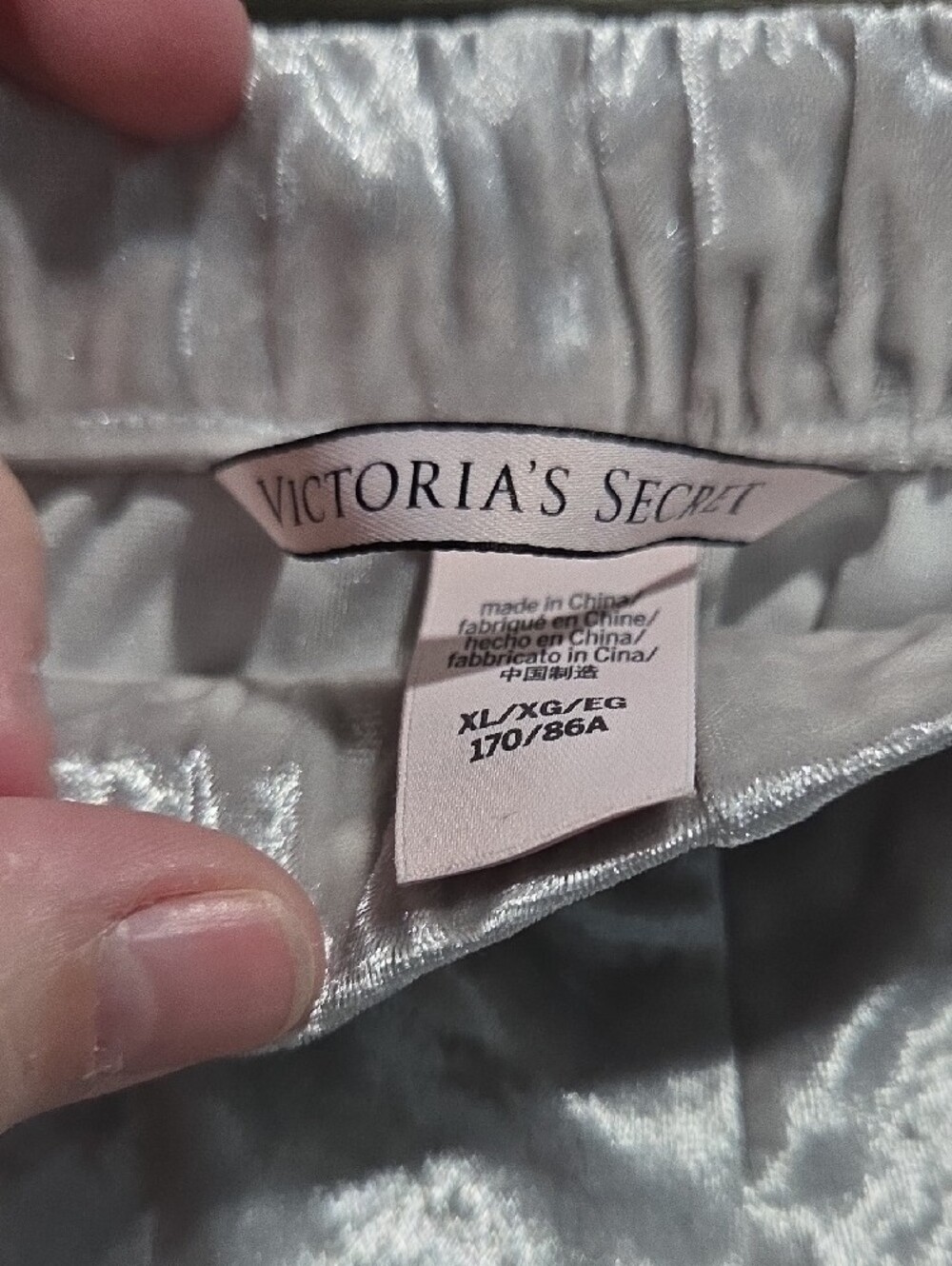 Victoria's Secret Crushed Velvet Ruffle Lounge Shorts - Light Silver - Picture 5 of 7